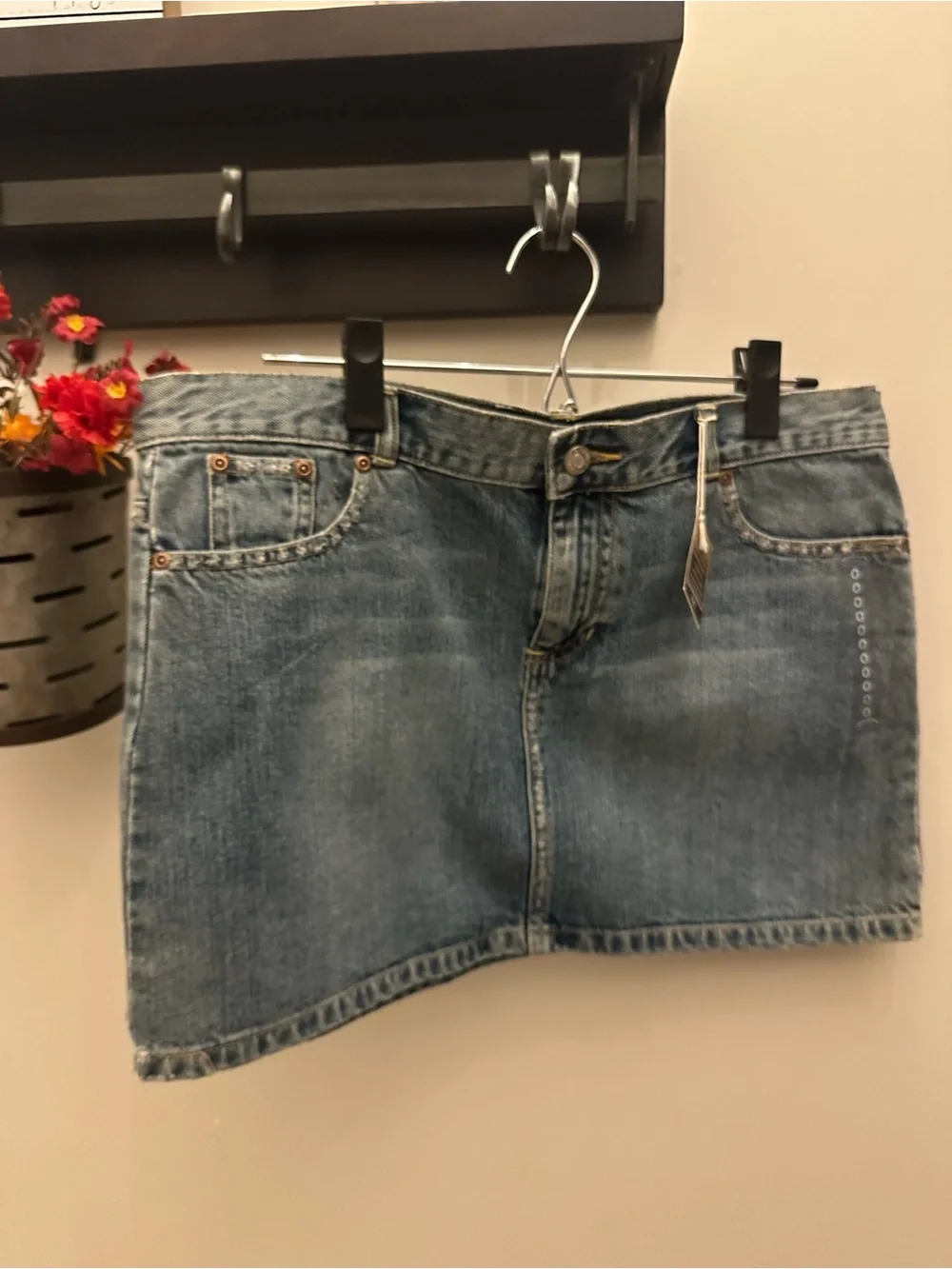🍎 NWT! Vintage Denim mini skirt